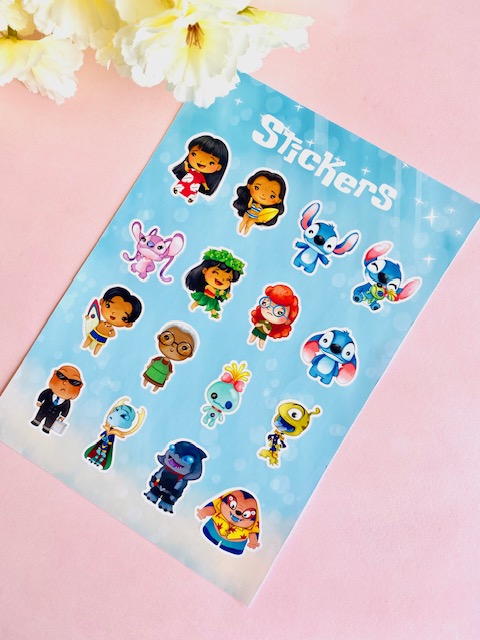 Stickers de Lilo y Stitch de Disney para decorar agendas 