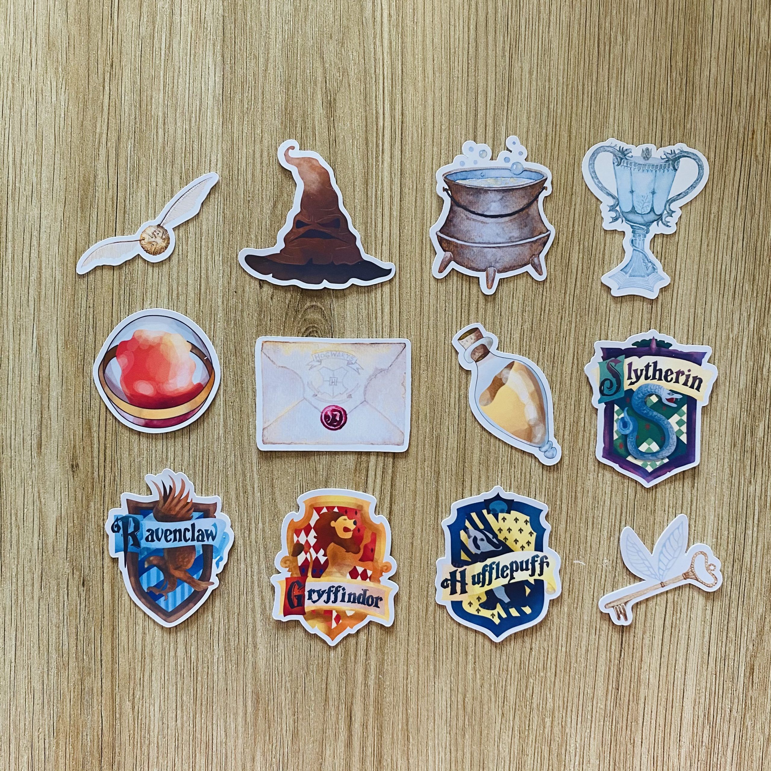 Stickers objetos mágicos de Hogwarts para decorar agendas