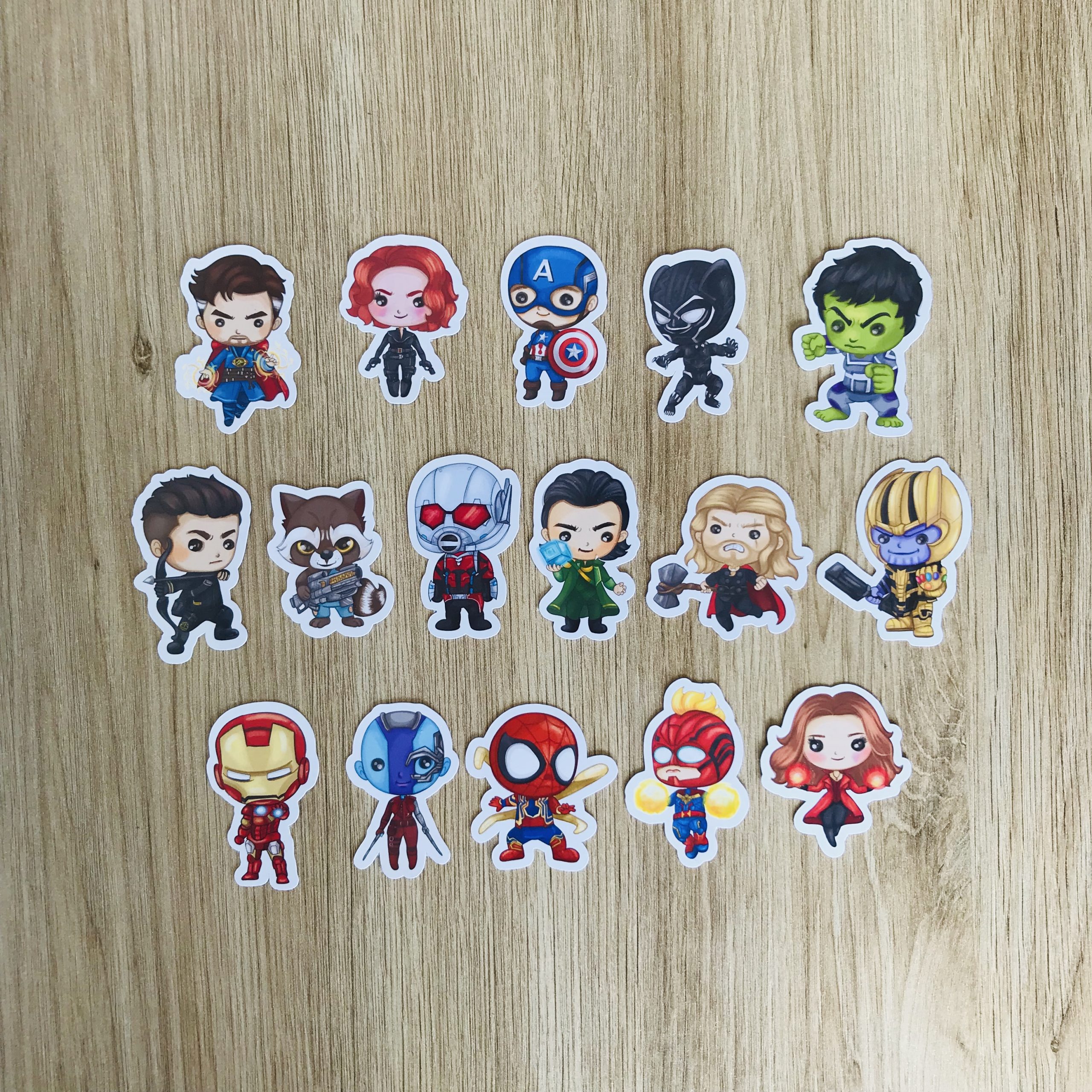 Stickers Marvel Vengadores para decorar agendas, planners, etc 